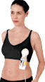 Abpump- und Still-BH Gr. L, 3-in-1, schwarz Medela