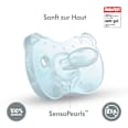 Schnuller Soft Silikon, hellblau/uni, 0-6 Monate Medela