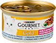 Gold pašteta za odrasle mačke u konzervi - morska riba i spanać Purina Gourmet