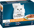 Nassfutter Katze, Truthahn, Ente, Lamm, Thunfisch, Perle - erlesene Streifen in Sauce, Multipack (8x85  g) Purina Gourmet