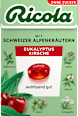 Bonbon, Eukalyptus Kirsche, zuckerfrei, in der Taschenbox  Ricola