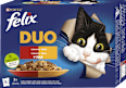 Fantastic DUO kapsičky pro kočky kuře a ledvinky, hovězí a drůbeží, krůta a játra, jehněčí a telecí 12x85g Felix
