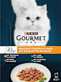 Nassfutter Katze, Truthahn, Ente, Lamm, Thunfisch, Perle - erlesene Streifen in Sauce, Multipack (8x85  g) Purina Gourmet