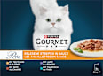 Nassfutter Katze, Truthahn, Ente, Lamm, Thunfisch, Perle - erlesene Streifen in Sauce, Multipack (8x85  g) Purina Gourmet