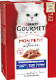 Nassfutter Katze mit Fisch, Mon Petit intense, Multipack (6x50 g) Purina Gourmet