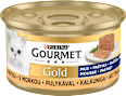 Gold konzerva pro kočky jemná paštika s krůtou PURINA GOURMET