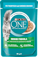 Nassfutter Katze mit Thunfisch & grünen Bohnen in Soße, indoor formula  PURINA ONE