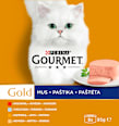 Gold konzervy pro kočky tuňák, játra, krůta, hovězí paštika 8x85g PURINA GOURMET