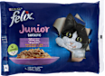 Mokra karma dla kota Junior, kurczak i łosoś, saszetka, 4x85 g Felix