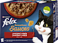 Sensations Sauces kapsičky pro kočky hovězí, jehněčí, krůta, kachna v omáčce 12x85g Felix