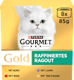 Nassfutter Katze raffiniertes Ragout Multipack (8x85 g) Purina Gourmet