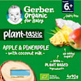 Bio kókusztej alapú alma-ananász poharas bébidesszert 6 hónapos kortól Gerber Organic