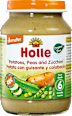 Био пюре Картоф, грах и тиквичка 6м+ Holle