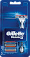 Pánsky holiaci strojček Sensor 3 + 3 náhradné holiace hlavice Gillette