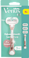 Dámsky holiaci strojček Deluxe Smooth Sensitive Rosegold + 3 náhradné holiace hlavice Gillette Venus