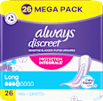 discreet Einlagen Inkontinenz Long Mega Pack always