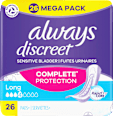 discreet Einlagen Inkontinenz Long Mega Pack always