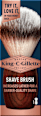 Pennello da barba King C. Gillette King. C. Gillette