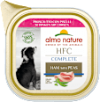 Cibo umido per cani HFC COMPLETE vaschetta con prosciutto e piselli almo nature