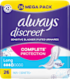 discreet Einlagen Inkontinenz Long Mega Pack always
