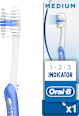 Zahnbürste 1-2-3 Indicator mit Kurzkopf mittel Oral-B