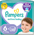 Plienky veľkosť 6 (13 - 18 kg) Pampers active baby