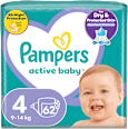 Plienky veľkosť 4 (9 - 14 kg) Pampers active baby