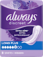 discreet Einlagen bei Blasenschwäche Long Plus Monatspack always