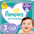 Plienky veľkosť 3 (6 - 10 kg) Pampers active baby