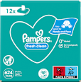Vlhčené utierky Fresh Clean - 12 x 52 Pampers