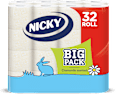 Big Pack toalettpapír, 32 tekercs, 3 rétegű NICKY