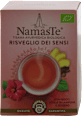 Risveglio dei Sensi Tisana ayurvedica biologica con ibisco, foglie di lampone e zenzero Pompadour NamasTe