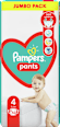 Pelene-gaćice jumbo pack vel. 4 (9 – 15 kg) Pampers active baby