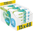 Vlažni robčki aqua - mesečno pakiranje, 15 x 48  Pampers Harmonie
