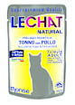 Dopolnilna mokra hrana za odrasle mačke tuna in piščanec LECHAT NATURAL