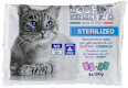 Multi pakiranje mokre hrane za sterilizirane mačke Raca + Zajec, 4x100 g LECHAT EXCELLENCE