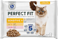 Nassfutter Katze sensitive 1+ mit Huhn & Lachs in Sauce PERFECT FIT