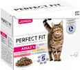 Nassfutter Katze mit Fisch, Huhn & Rind, Vitalität & Fitness, Multipack (12x85 g) PERFECT FIT
