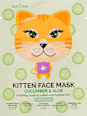 Kitten Face maska za lice u maramici - krastavac i aloa 7th Heaven