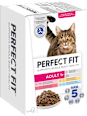 Nassfutter Katze mit Fisch, Huhn & Rind, Vitalität & Fitness, Multipack (12x85 g) PERFECT FIT