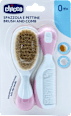 Set češalj i četka za bebe- roze, od rođenja  Chicco
