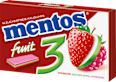 Kaugummi, Erdbeere, Grüner Apfel & Himbeere, zuckerfrei (14 Stück) mentos