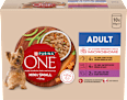 Nassfutter Hund mit Huhn, Rind, Truthahn & Lamm, Mini für kleine Rassen, Multipack (10x85 g) PURINA ONE