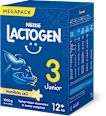 LACTOGEN 3 JUNIOR Vaníliás ízű Tejalapú italpor vitaminokkal és ásványi anyagokkal 12 hó+  Nestlé