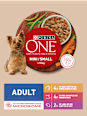 Nassfutter Hund mit Huhn, Rind, Truthahn & Lamm, Mini für kleine Rassen, Multipack (10x85 g) PURINA ONE