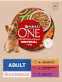 Nassfutter Hund mit Huhn, Rind, Truthahn & Lamm, Mini für kleine Rassen, Multipack (10x85 g) PURINA ONE