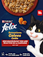 Nassfutter Katze Sensations Gelees Geschmacksvielfalt vom Land Multipack (18x85 g) Felix