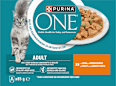 Nassfutter Katze Huhn mit grünen Bohnen, Multipack (8x85 g) PURINA ONE