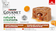 Nassfutter Katze mit Huhn & Rind, nature's creations Mousse mit Saucenherz, Multipack (4x85 g) Purina Gourmet