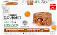 Nassfutter Katze mit Huhn & Rind, nature's creations Mousse mit Saucenherz, Multipack (4x85 g) Purina Gourmet